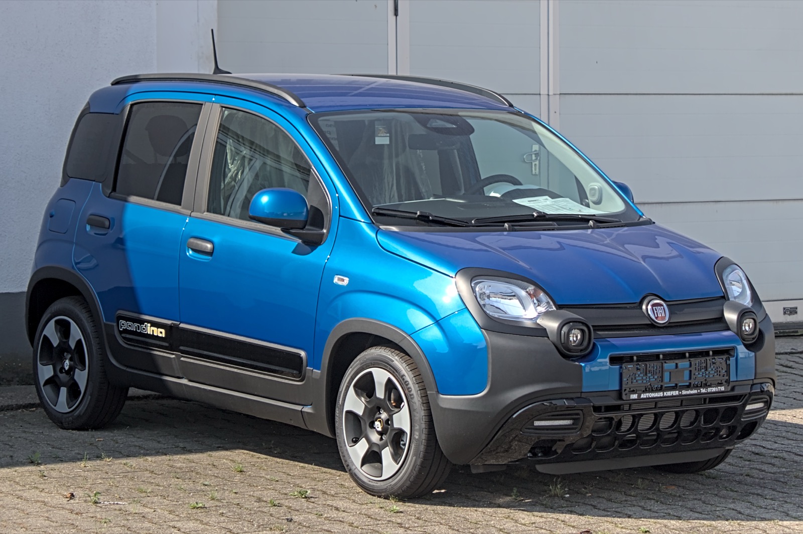 Blue Fiat Pandina photographed in Sinsheim in 2024